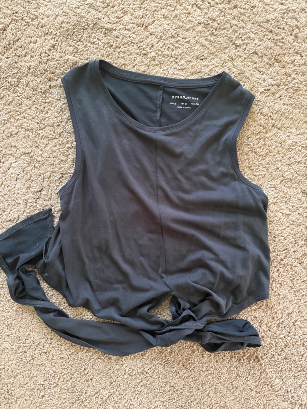 Sleeveless Black Twist-Front Crop Top